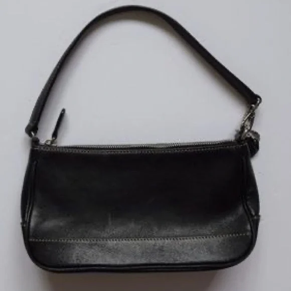 Coach | Bags | Coach Black Leather Semi Baguette Bag | Poshmark